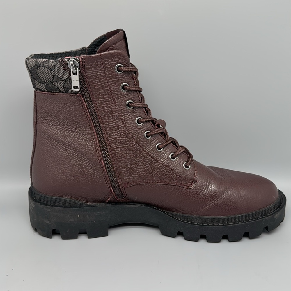 Coach Citysole Monogram Side Zip Leather Boots Men’s Sz 11.5D - Picture 7 of 10